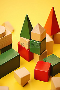 木制城堡背景图片_木制积木和玩具