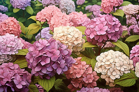 夏天植物花朵背景图片_许多粉红色和紫色的花朵并排生长