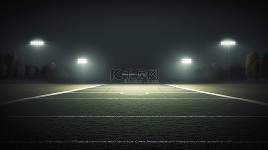 足球绿色背景背景图片_足球场夜晚灯光背景
