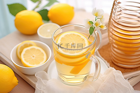 星空柠檬茶背景图片_柠檬茶可以洗掉肠道中的细菌