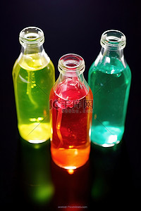 小三背景图片_三个小瓶不同颜色的液体