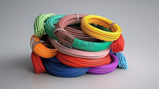 用于 3D 打印笔的隔离彩色卷制电缆束