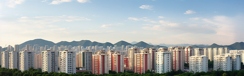 高端城市背景图片_韩国高端住宅区