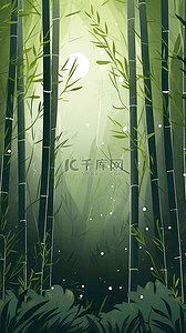 绿色中国风竹子背景图片_竹林竹叶植物简单背景竹林背景
