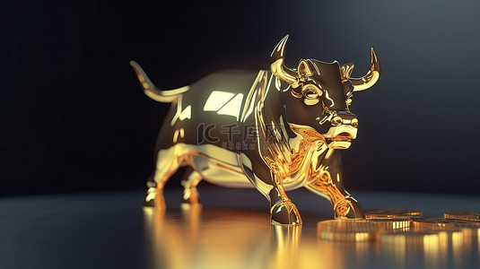 3d 渲染插图通过互联网计算机投资加密货币的牛市
