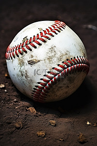 打棒球的狼背景图片_一个带有旧墨线的空棒球
