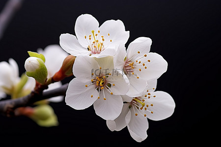 白梨花背景图片_树上的白苹果花