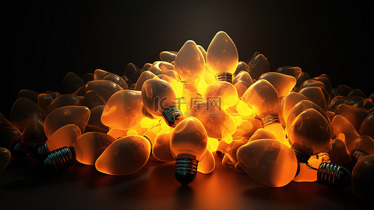 3d 语音气泡灯泡照亮业务增长的解决方案