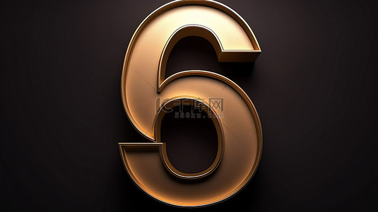 3d字体样机背景图片_豪华现代海报样机暗金 3D 插图与六位数字