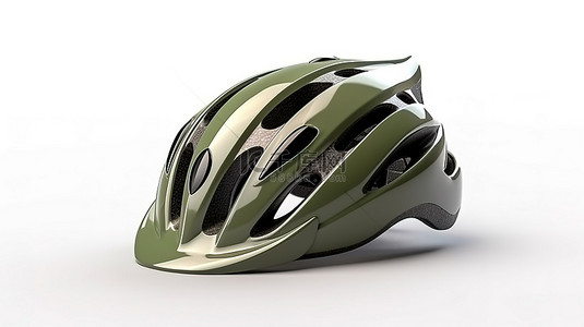 3d 渲染的自行车头盔隔离
