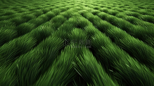 背景的 3d 渲染绿草纹理的特写视图