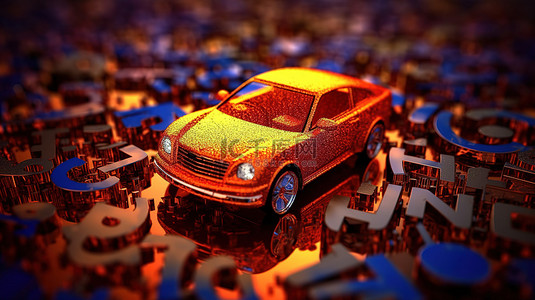 金融政策背景图片_数字世界中的保险科技 3D 渲染技术悟性概念