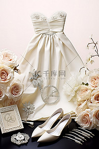 优雅的新娘婚礼套件