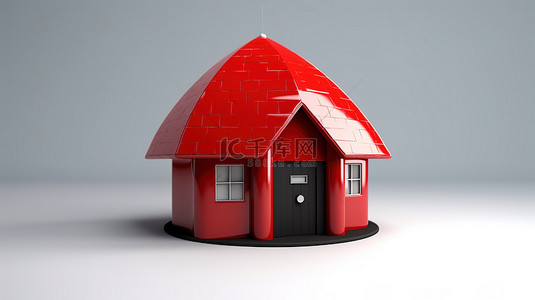 概念性房屋安全系统的 3d 插图