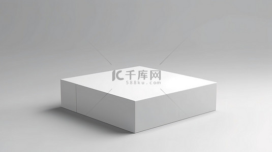 3D 渲染白盒包装，用于产品展示，不含任何内容