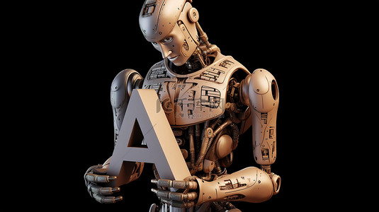 机器人教育背景图片_使用 AI 机器人在 3D 渲染中进行基于字母表的机器学习