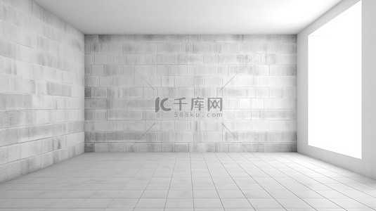 具体的背景图片_3d 渲染中的白色水泥墙背景