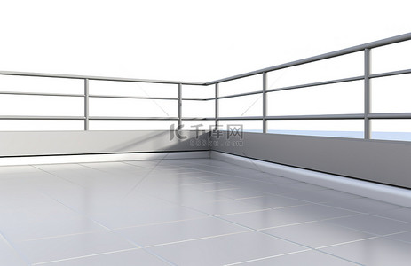 png国潮背景图片_白色背景中的灰色室内金属栏杆和阳台