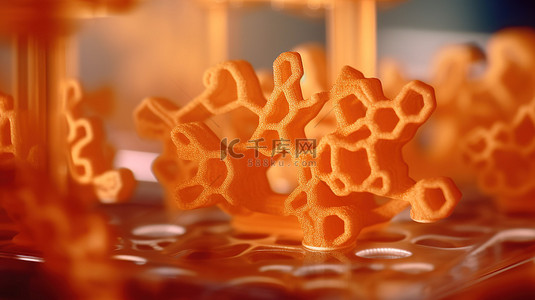 单品背景图片_使用 3D 打印机通过光聚合物打印生产的单品