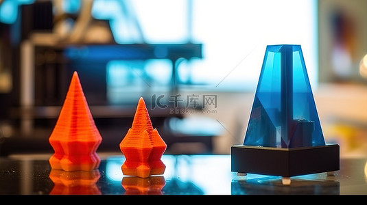 桌面四象限背景图片_桌面3D打印机利用3D打印技术生产物体