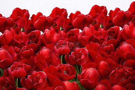 红色郁金香鲜花照片集