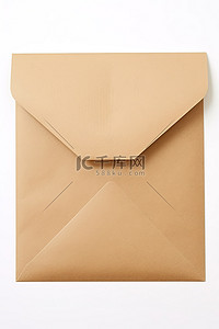 微信公众号信封背景图片_白色背景下的空信封