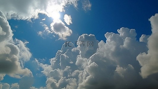 写实天气背景图片_天空云朵云层蓝天