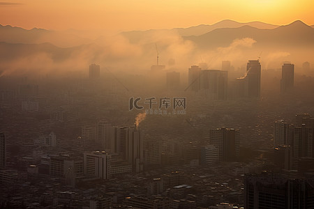 人宠传播背景图片_首尔的日落由麦肯锡视觉传播公司提供