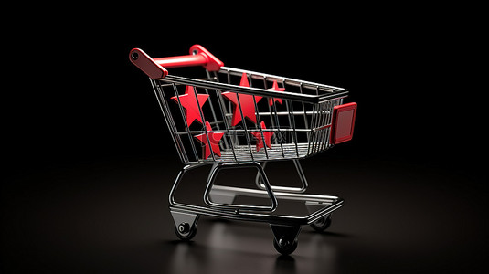 消费者图标背景图片_数字营销和电子商务 3D 渲染，具有带有评论图标和剪切路径的购物车