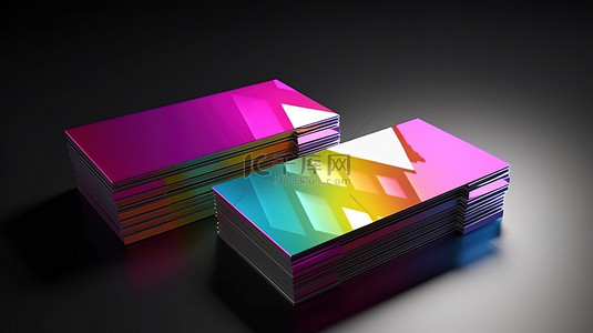 身份证卡片背景图片_用于模型的双面彩色名片的高质量 3D 渲染