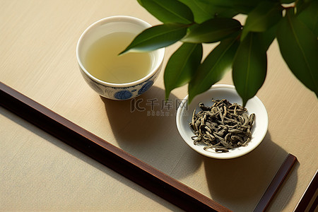 绿茶茶叶背景图片_蓝莓绿茶口味测试