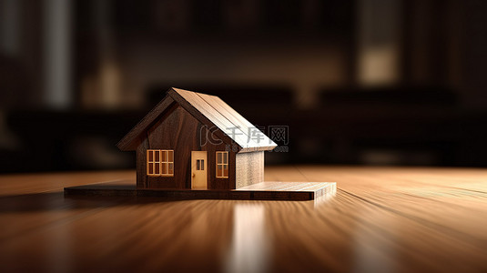 真人老师背景图片_在家隔离木桌与家居环境的 3D 渲染