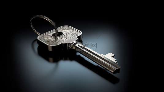 房屋安全背景图片_3d 渲染中的房子钥匙