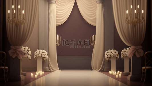 婚礼别墅婚礼布置背景图片_婚礼布置浪漫背景