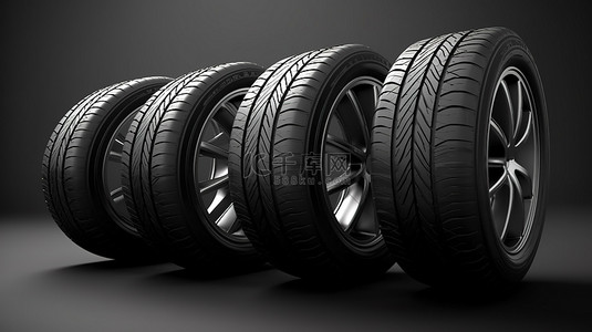 轮胎背景图片_以 3d 形式展示的汽车轮胎簇