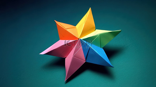 一步一步DIY如何用纸制作一个色彩缤纷的3D星星，非常适合孩子们的圣诞节和新年工艺品第1步