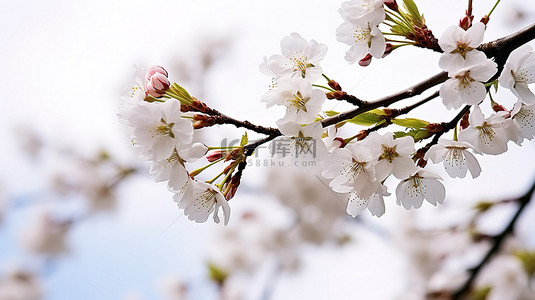 白色樱花花瓣背景图片_冲绳樱花树上的白色樱花高清