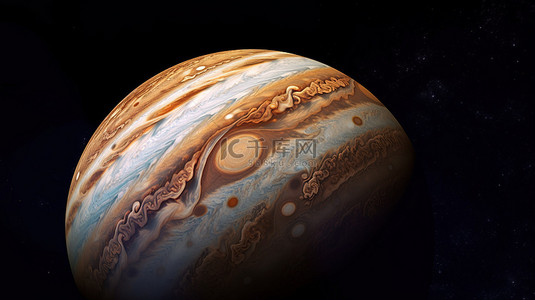 欧洲木星卫星的高分辨率 3D 渲染展示了太阳系中的行星图像元素由 NASA 提供