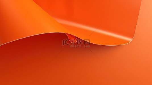 彩色消息背景图片_以 3D 形式呈现的橙色横幅，有足够的空间用于文本或消息