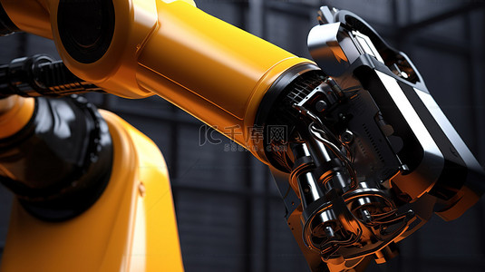 加油打气多人背景图片_用于工业和制造应用的多功能机械臂 3d 插图