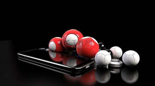 高科技手机背景图片_体育博彩走向高科技 3D 智能手机与运动球