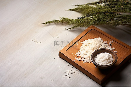 餐桌米饭背景图片_食物或餐桌背景，桌上有米饭