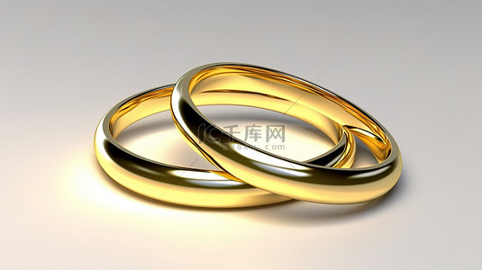 象征团结的背景图片_象征婚礼团结的联合金戒指的 3D 渲染