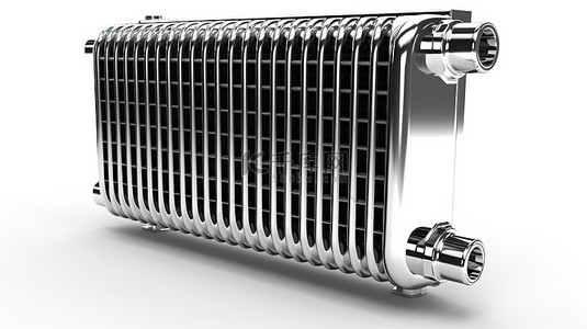 空气净化消毒机背景图片_白色背景上孤立的汽车散热器的 3D 渲染
