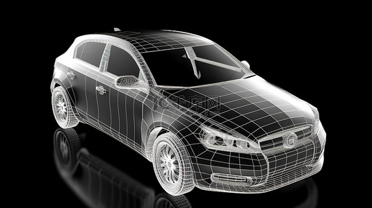 驰骋背景图片_一辆具有光滑表面的汽车，让您的想象力尽情驰骋 3D 渲染