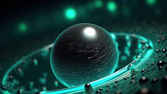 3d粒子动画背景图片_通过循环 3D 动画使抽象的外星球体变得栩栩如生