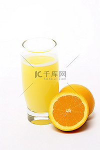 橙汁
果汁背景图片_白色背景中的一杯橙汁
