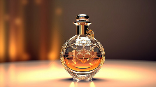 香水瓶的精致 3D 诠释
