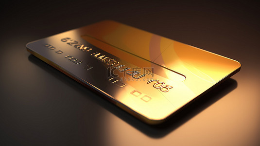 3D 渲染中信用卡的插图图标