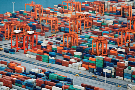 远洋捕捞背景图片_远洋集装箱运输港口 港口